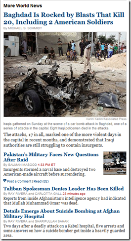 How the New-York Times displays headlines How the New-York Times displays headlines