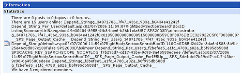 Cache testing for SharePoint Forums Web Part