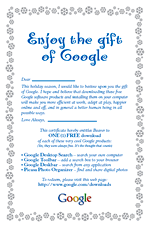 Google gift certificate - Snowflakes