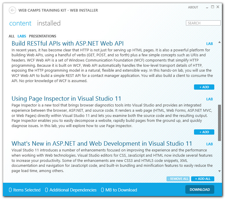 Web Camps Training Kit