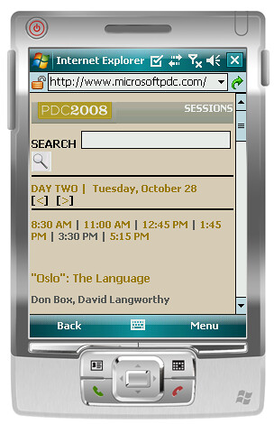 PDC Mobile - Schedule
