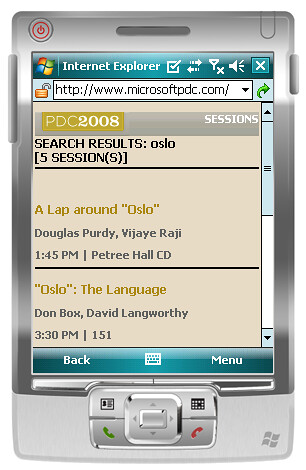 PDC Mobile - Session Search