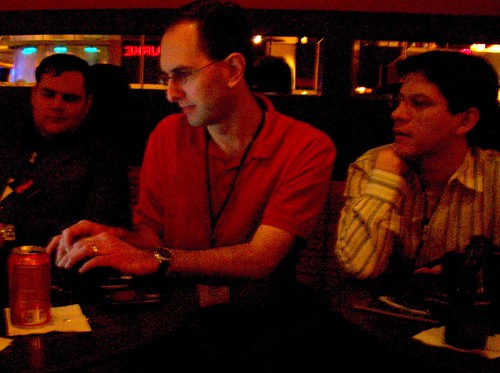 ScottGu demonstrating Silverlight to Miguel de Icaza