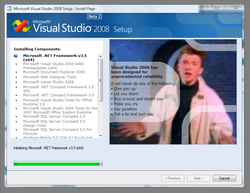 Visual Studio 2008 - Easter Egg